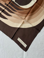 Bufanda Christian Dior – Estampado gráfico D Castaño Beige