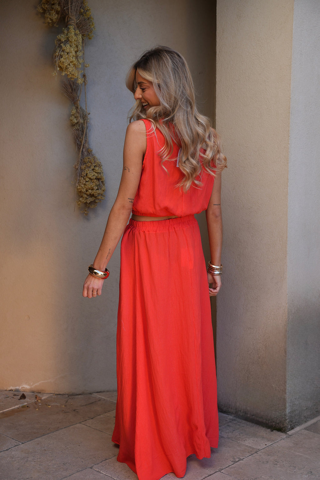 Ensemble Jupe/Top Elize - Corail