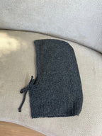 Grey wool and cashmere balaclava