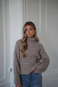 Sora Taupe - Jersey de cuello alto