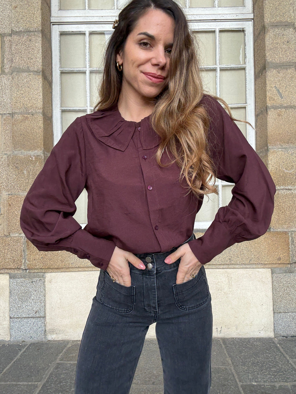 Camisa burdeos Alice