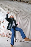 Surchemise Lou Similicuir Vert Foncé