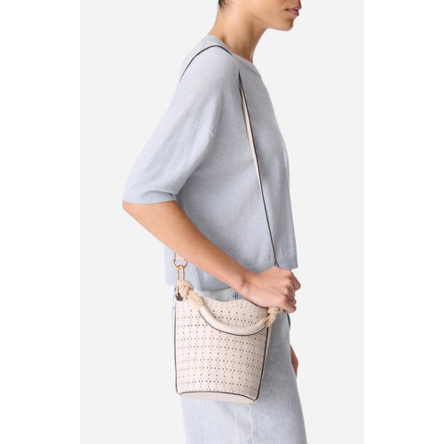 Petit Sac Seau Holly En Cuir - Ivoire