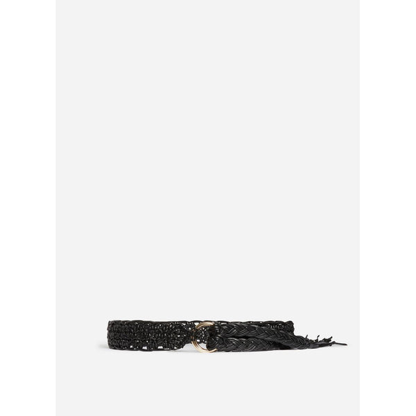 45mm Leather Belt - Black