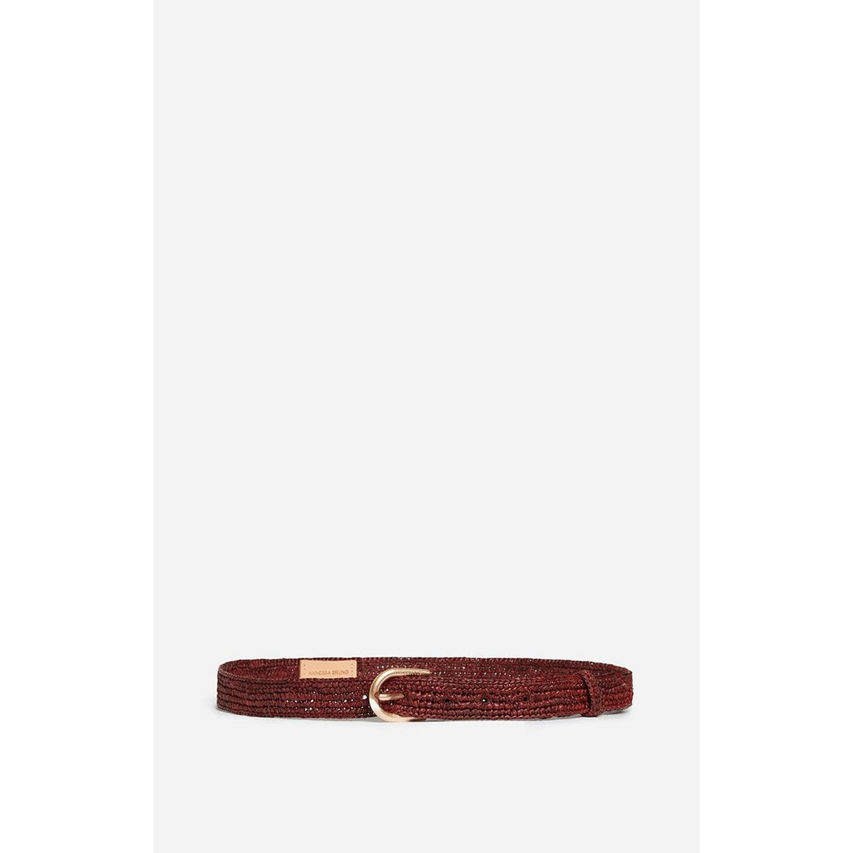 Ceinture Marron En Raphia 25Mm - Marron