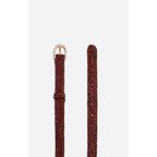 Ceinture Marron En Raphia 25Mm - Marron