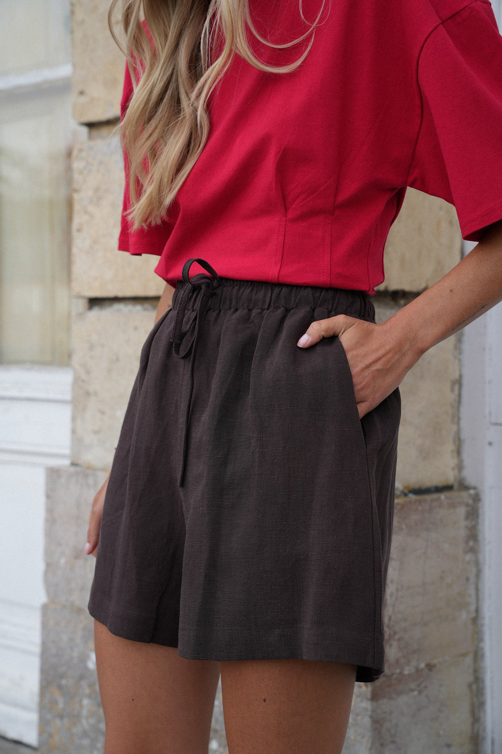 Pantalón Corto Bermuda Gladys - Chocolate