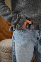 Paco Vest with Froufrou Collar Anthracite