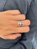Bague Love Lila Plata