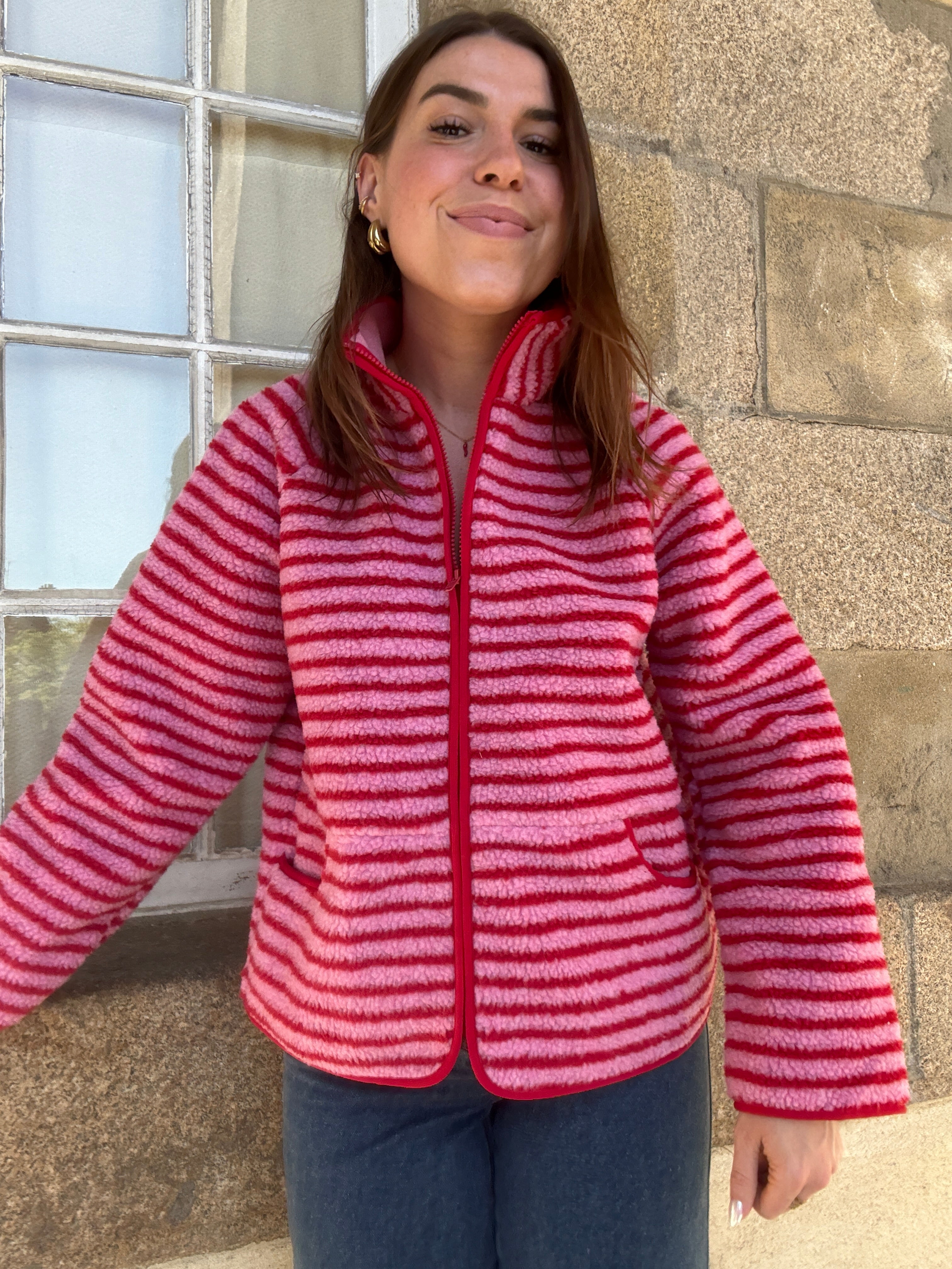 Chaqueta Polar a Rayas Carmen