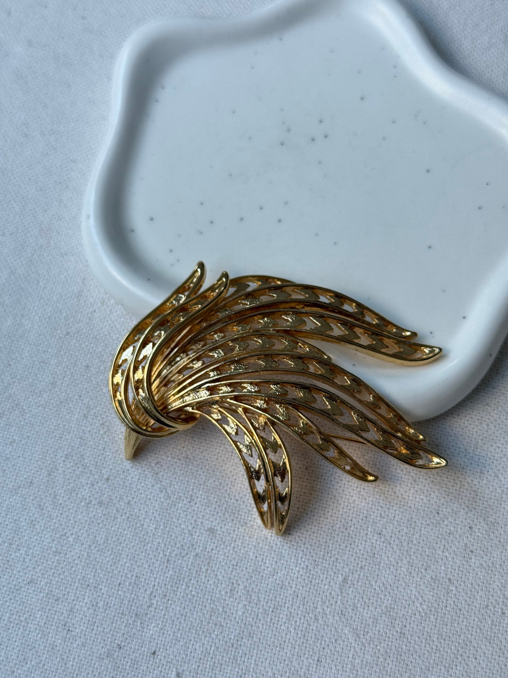 Broche Monet Vintage - Hoja Dorada