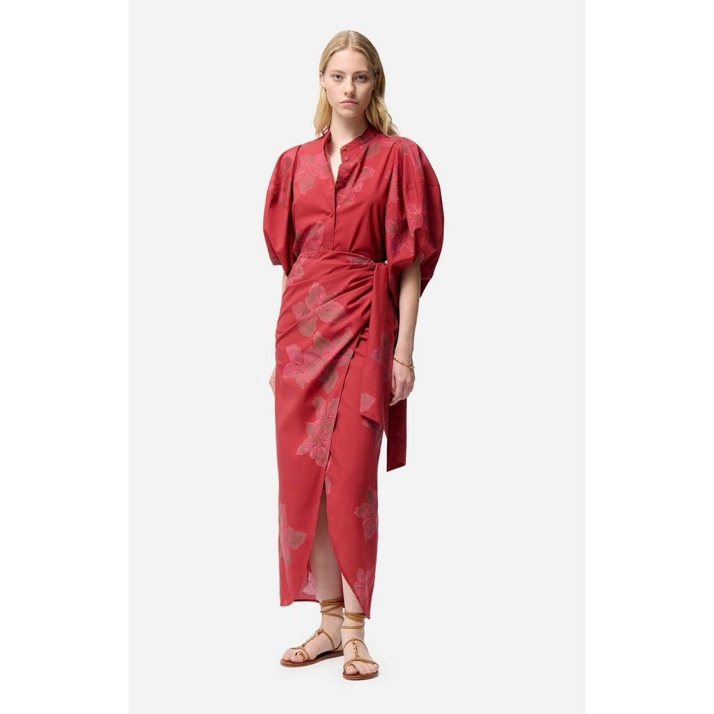 Jupe Drapee Ewa - Cerise
