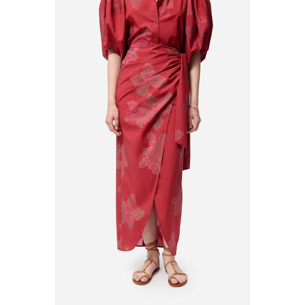 Jupe Drapee Ewa - Cerise