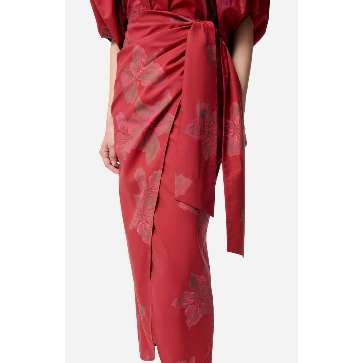 Jupe Drapee Ewa - Cerise