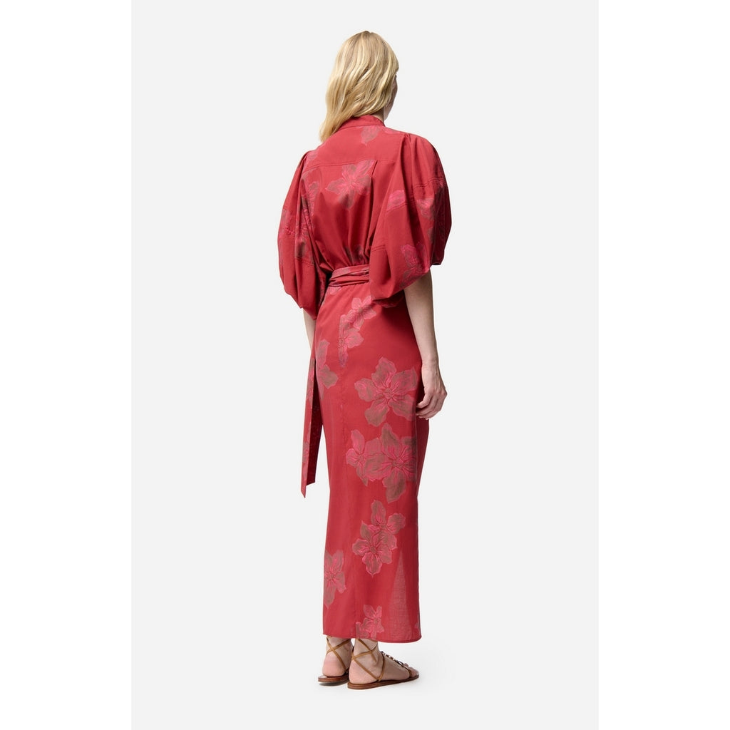 Jupe Drapee Ewa - Cerise