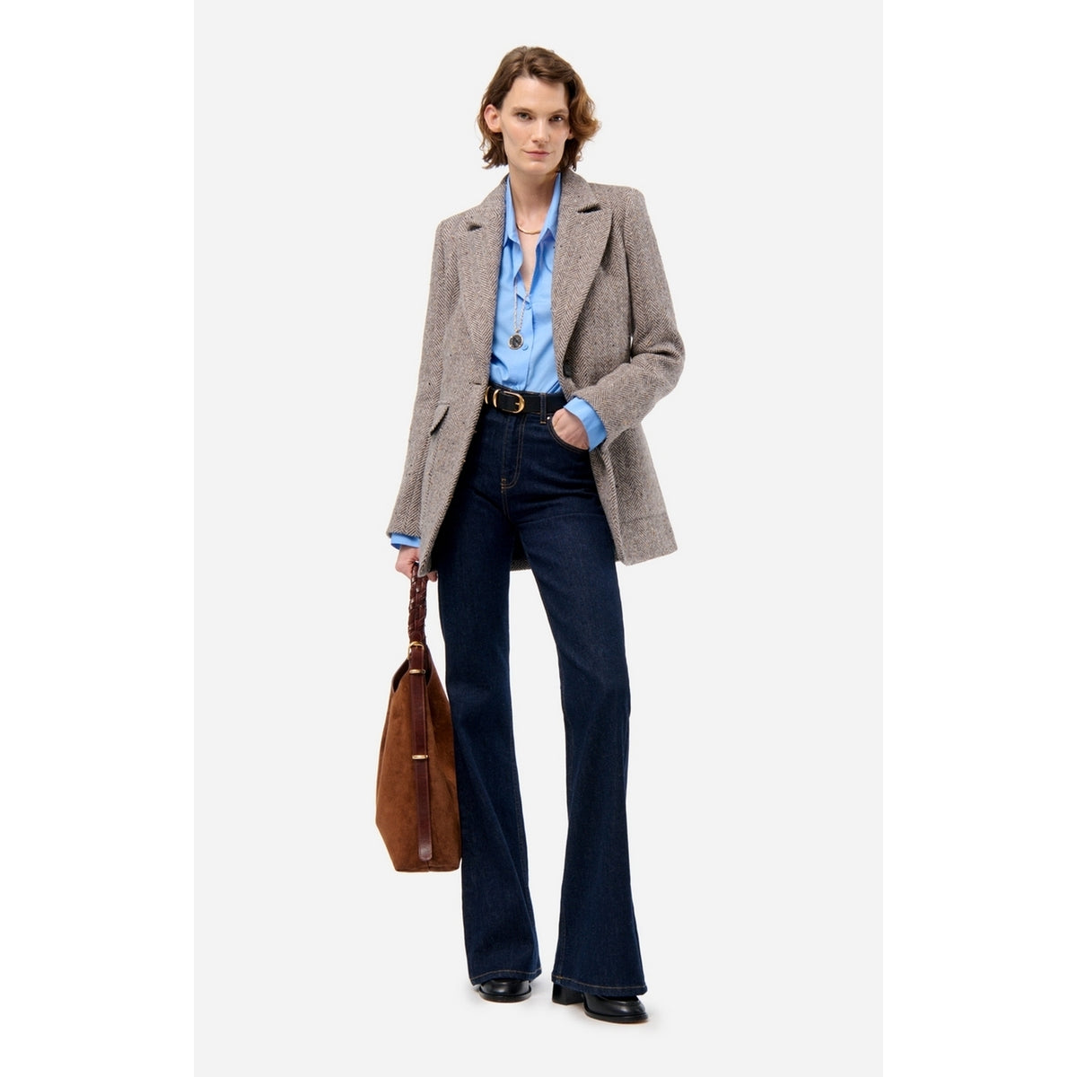 Blazer Floea - Gemêleerd Bruin