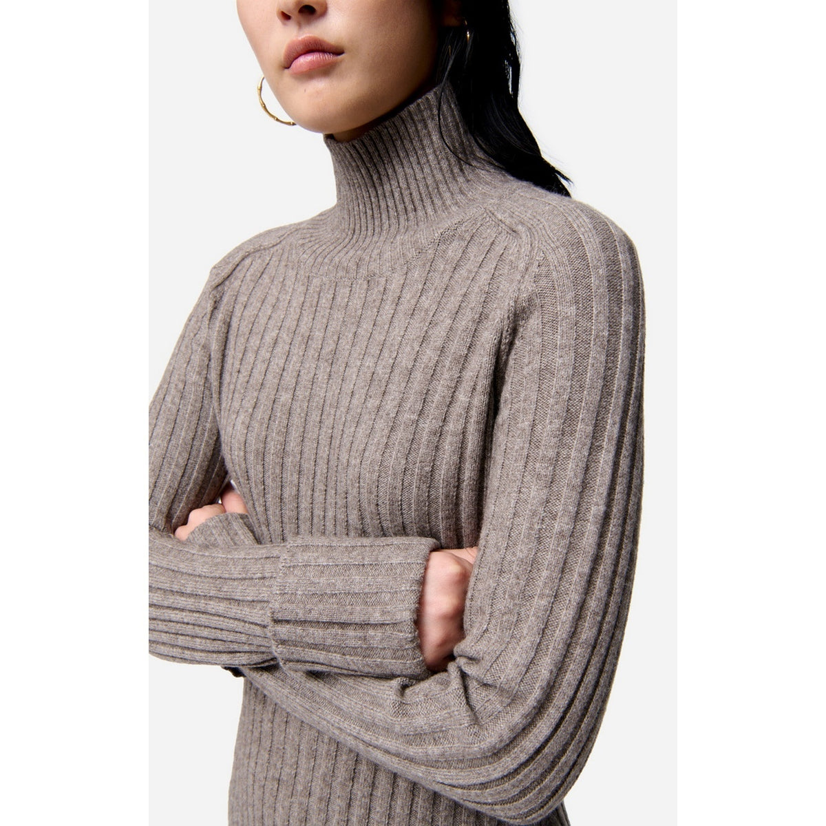 Pull Col Montant Faucon - Taupe