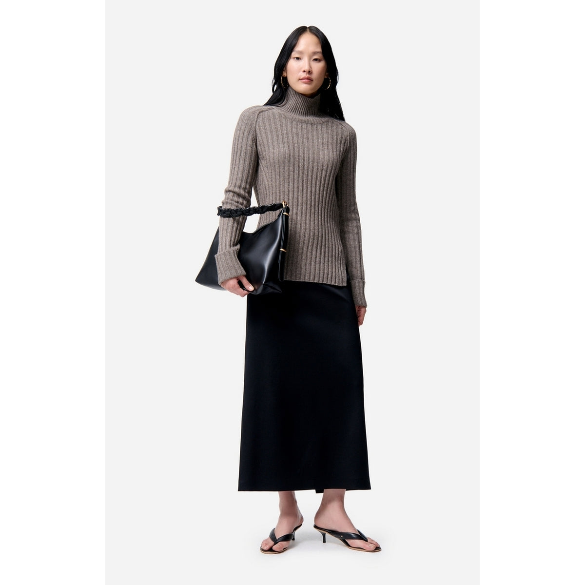 Pull Col Montant Faucon - Taupe
