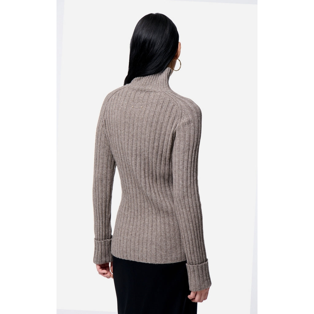 Pull Col Montant Faucon - Taupe