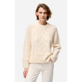 Pull Col Rond Folk - Ecru
