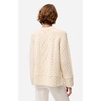 Pull Col Rond Folk - Ecru