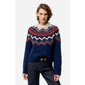 Pull Col Rond Fenicia - Marine