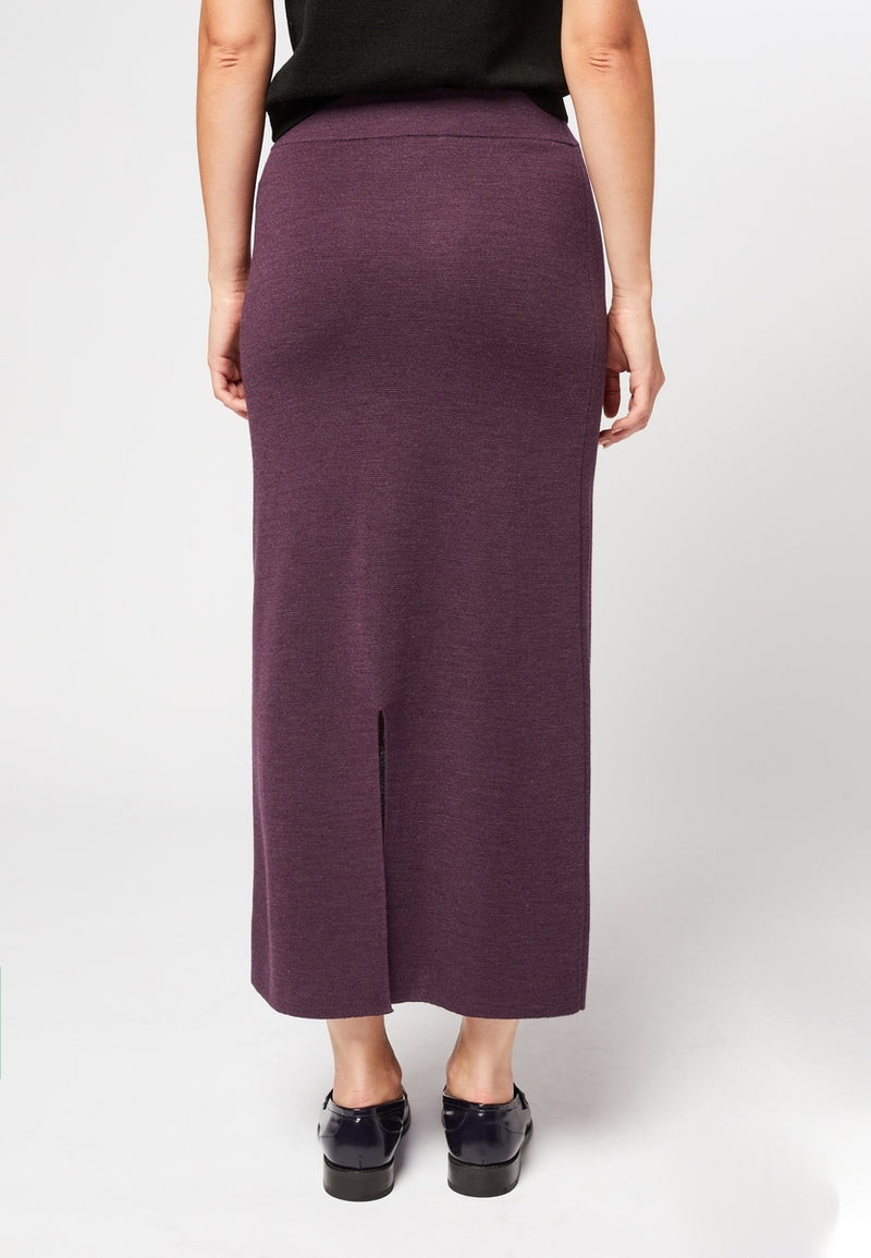 Jupe Longue Droite - Violet Aubergine - Femme