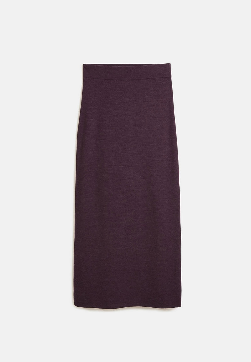 Jupe Longue Droite - Violet Aubergine - Femme