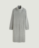 Robe Droite Col Roule - Gris Moyen - Femme