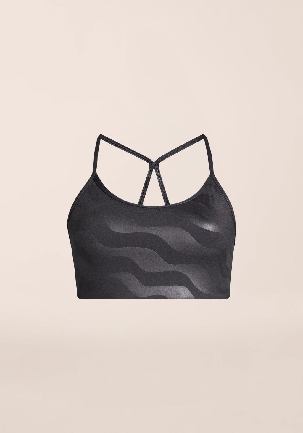 Sleek Strappy Sports Bra Printed - Black Geo