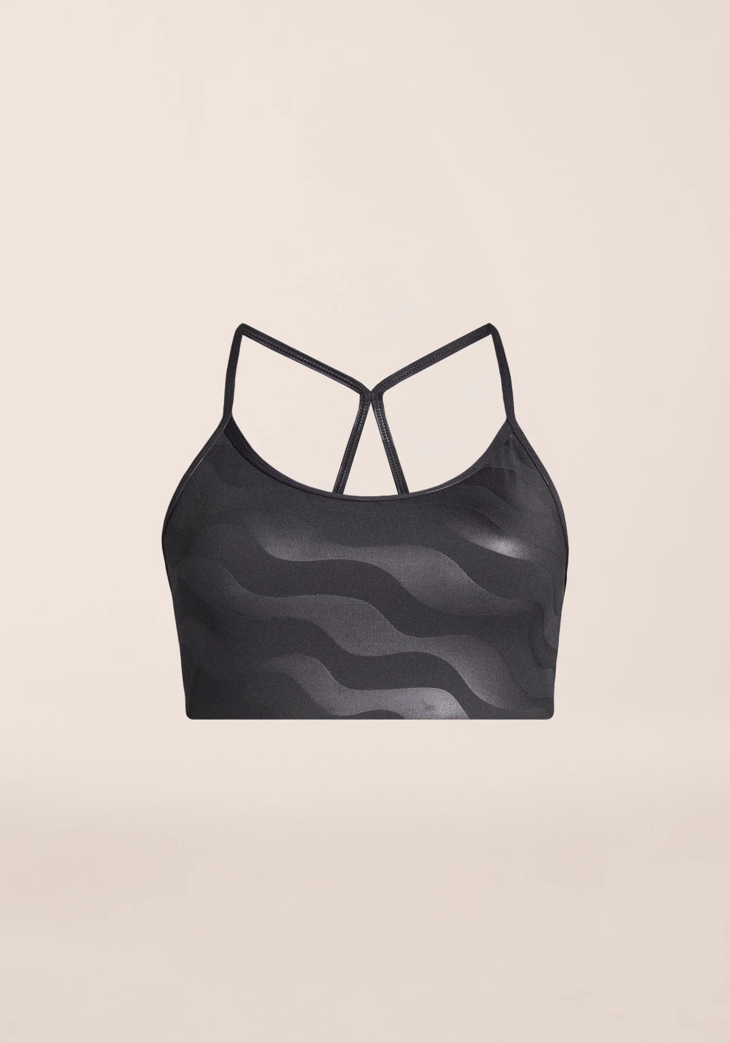 Sleek Strappy Sports Bra Printed - Black Geo