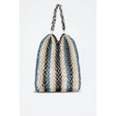 Suncoo - Shoulder Bag - Beige And Light Blue