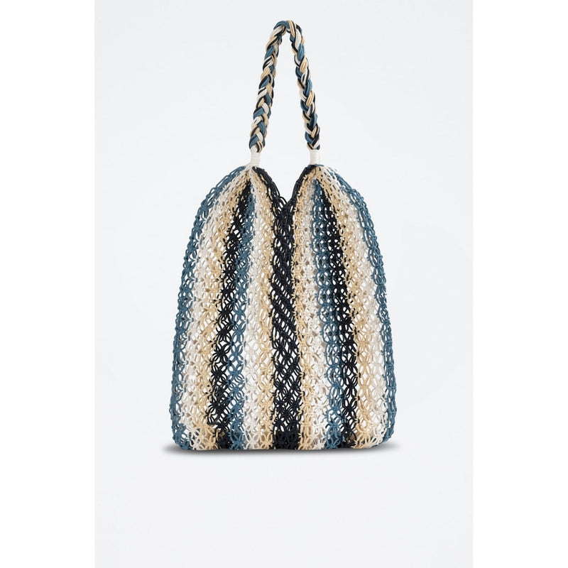 Suncoo - Shoulder Bag - Beige And Light Blue