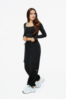 Top Square Manches Longues - Black