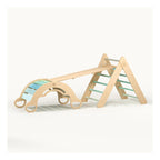 Triangle De Pikler + Grand Toboggan Double Face + Bascule D'Équilibre