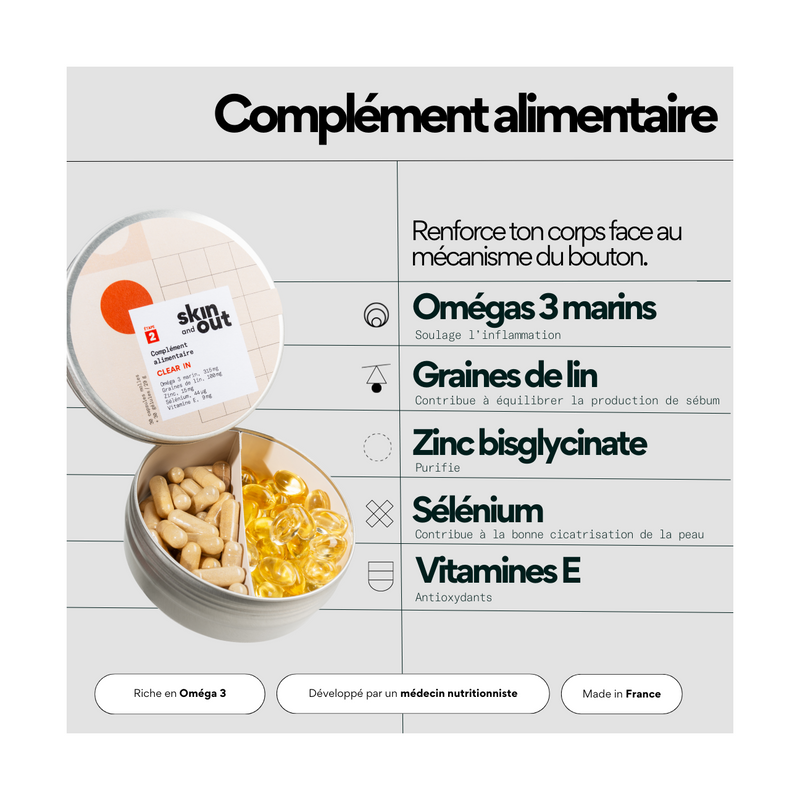 Routine In - Cure 3 Mois Compléments Alimentaires Anti-Acné