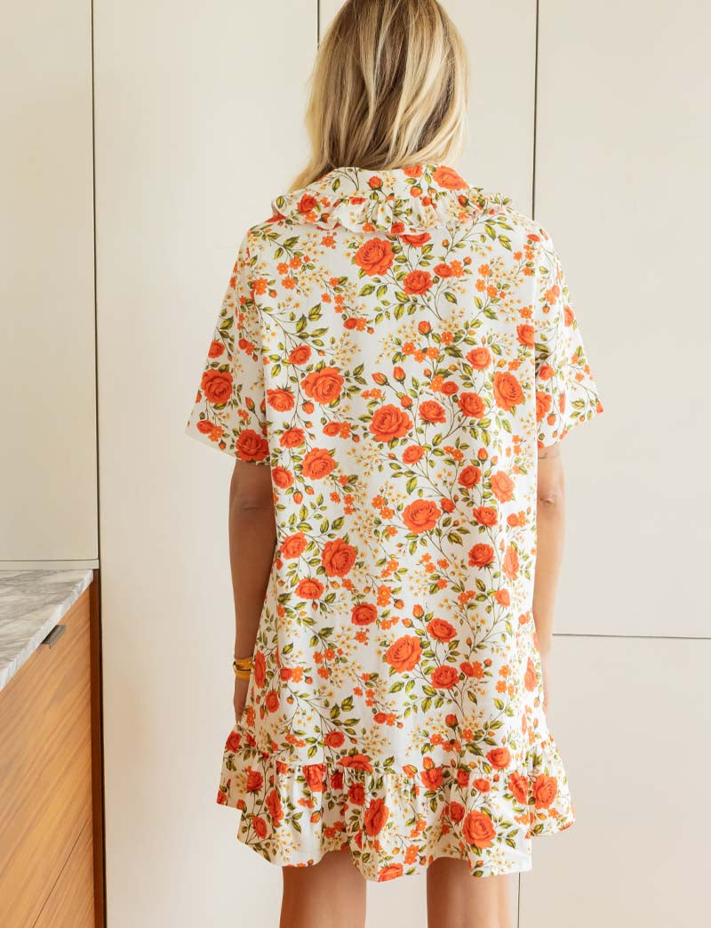 Robe Blanche Fleurie Navi