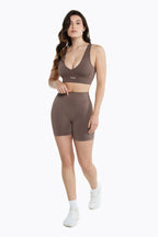 Reggiseno sportivo Crossed Back - Mocha