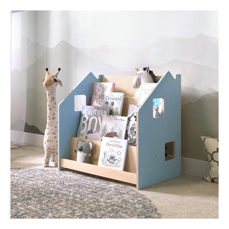 Bibliothèque Enfant – Bleu Clair & Rose
