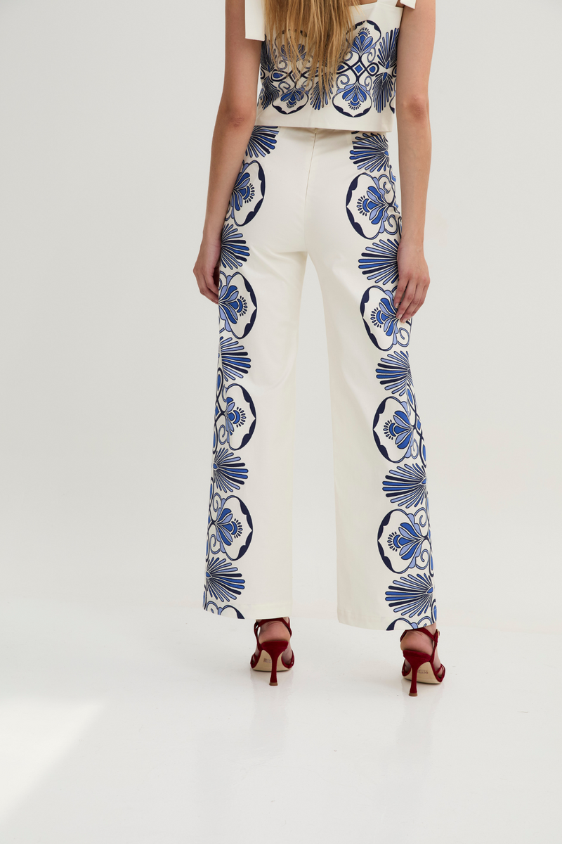 Pantalon Positano Coton Écru
