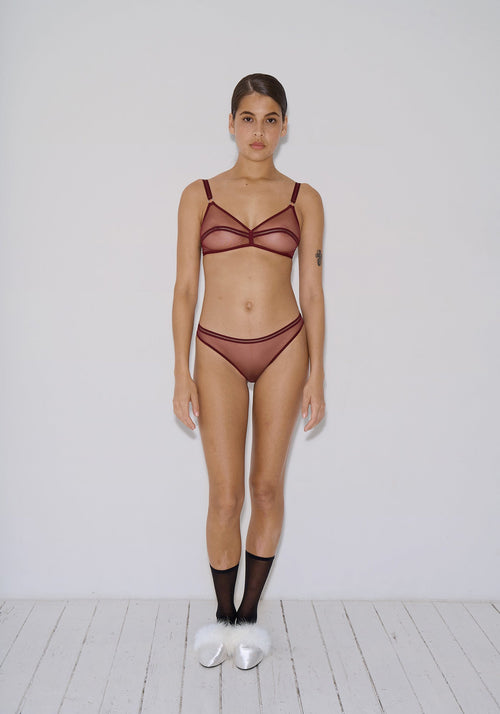 Gianni Triangle Bra - Hot Wine