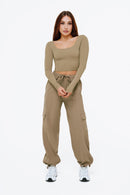 Top Square Manches Longues - Deep Sand