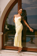 Diamond Patchwork Dress - Yellow