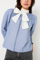 Blouse Nid D'Abeille Diplomatique Bleu