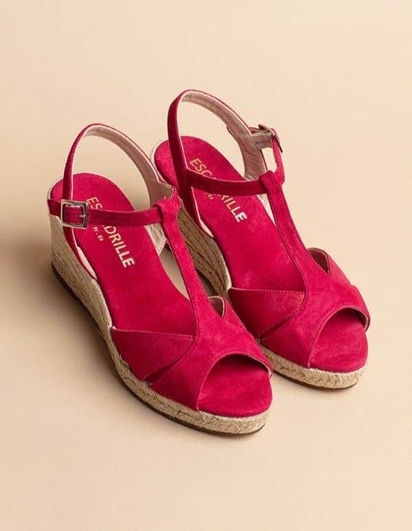 Espadrilles Palombaggia - Cuir Daim Fruit Rouge - Femme