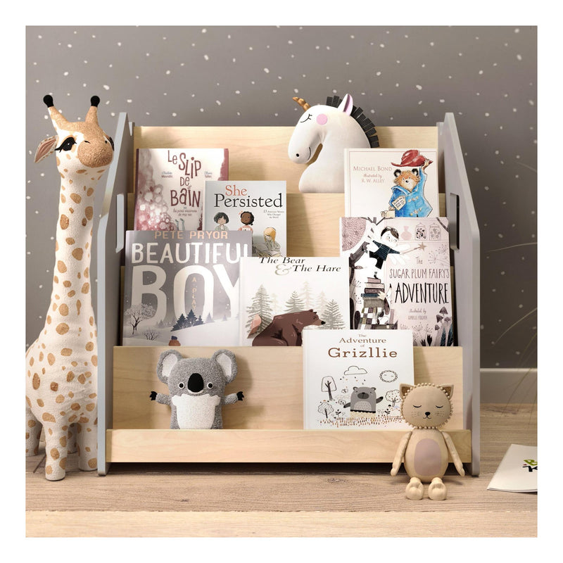 Bibliothèque Enfant – Blanc & Gris