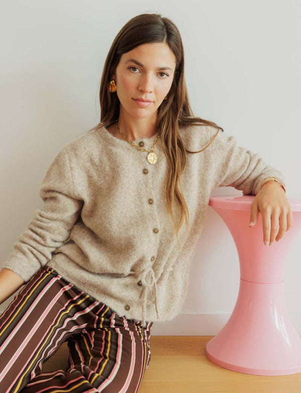 Piyo Taupe Cardigan