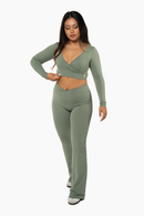 Top Crossed Manches Longues - Pistachio