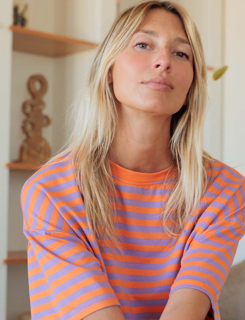 T-Shirt Arancione e Lilla Conrad
