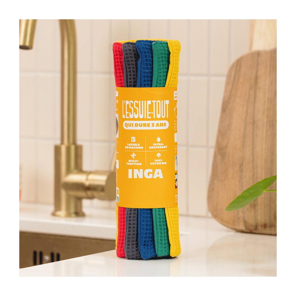 Paño de cocina lavable - 5 colores